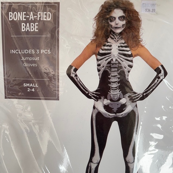 Bone-A-Fied Babe Adult Costume! New! - Picture 1 of 6